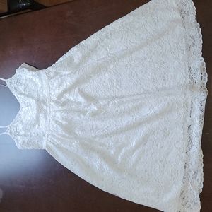 NWT Lace Midi Dress Size M Flowy Bridal Summer Modest Prairiecore Babydoll